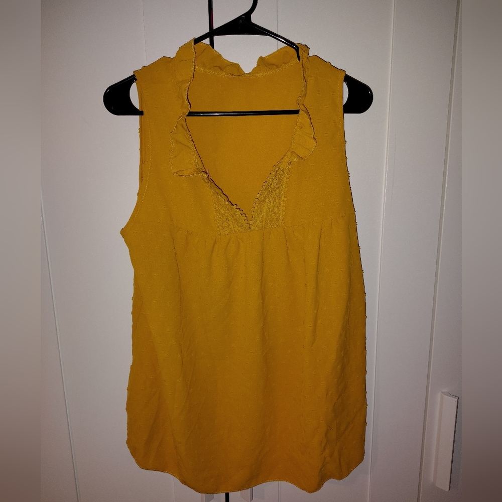 SHEIN Mustard Sleeveless Top